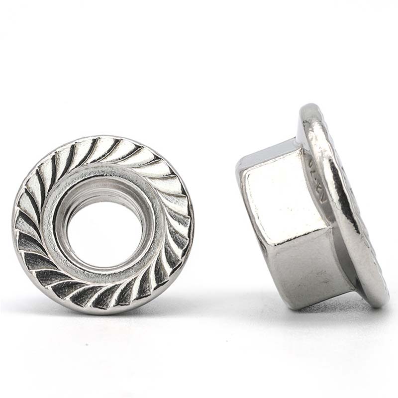 6 point flange møtrik