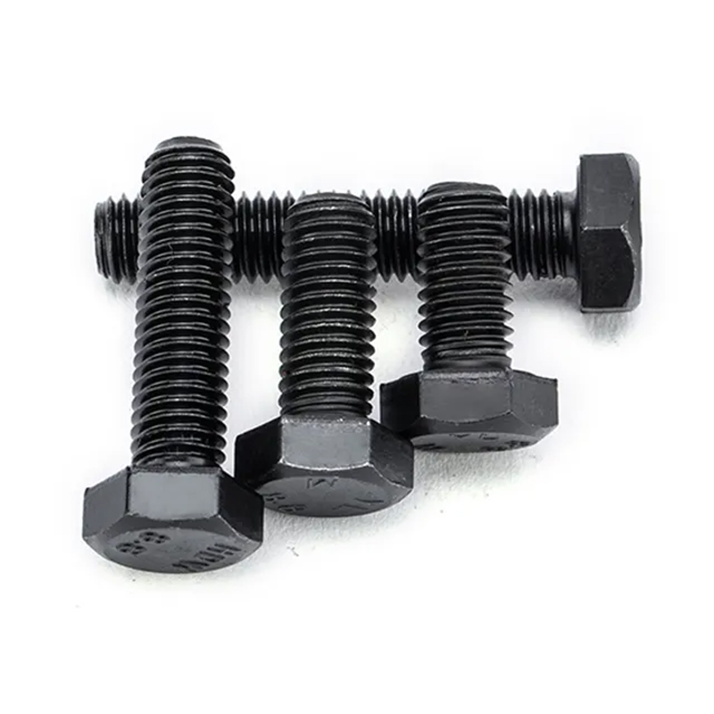 Sort oxid hex bolt med fjederskiven