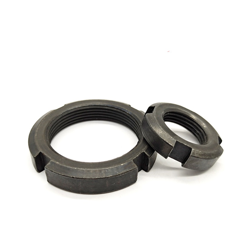 Dobbelt sikret rund låsemøtrik