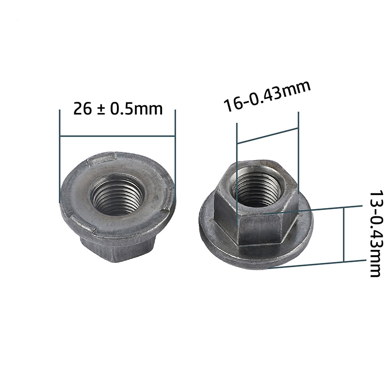 Hex svejsemøtrikker med flange