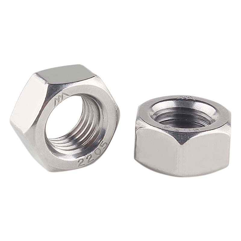 Sekskantmøtrikker med store bredder på tværs af flade