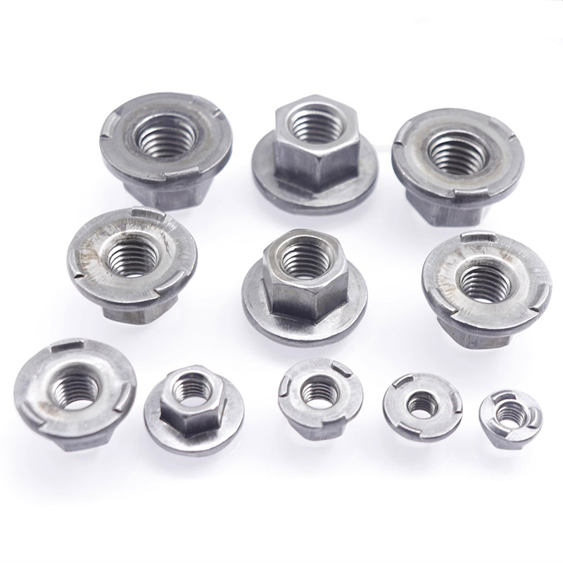 Høj effektivitetsvejs hexagon nødder med flange