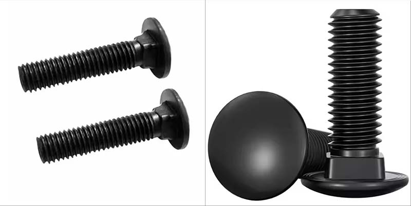 black oxide round head bolts