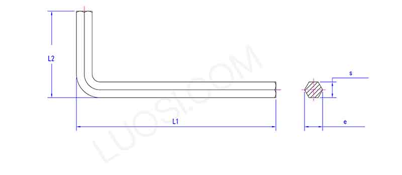 Long hexagon socket screw keys