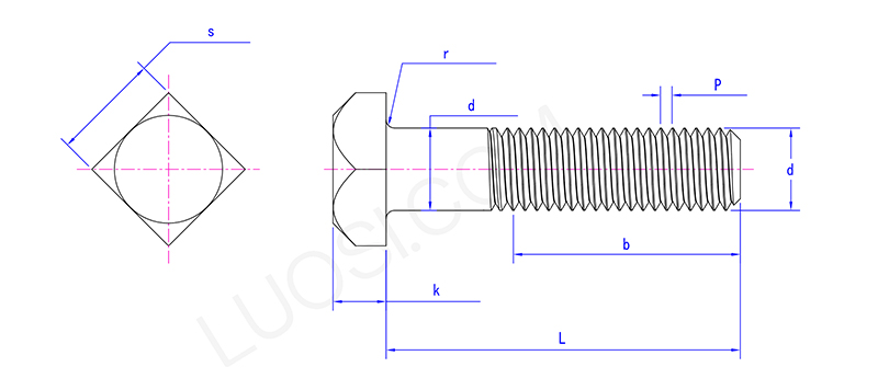 Authentic Square Head Bolt
