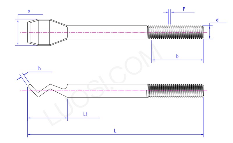 DIN529 Type D Anchor Bolts parameter