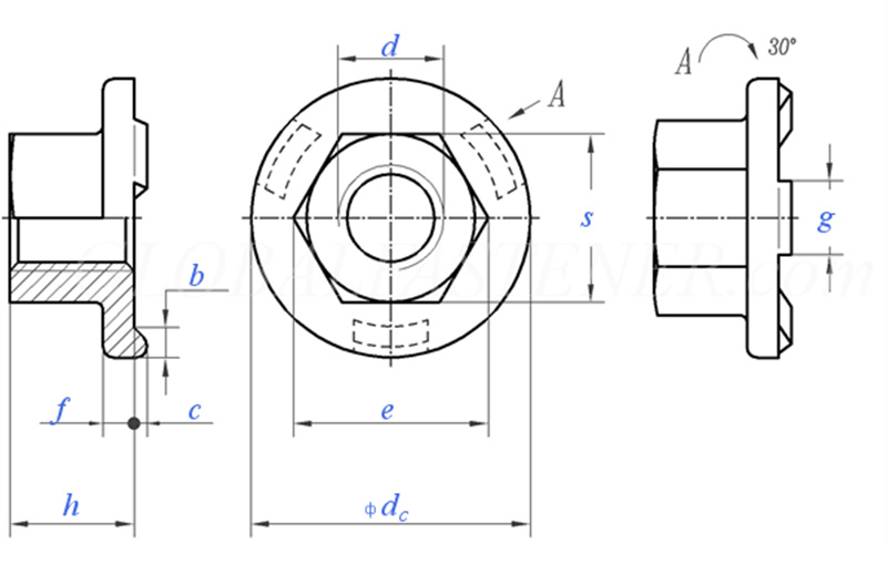 Hex Flange Weld Nut