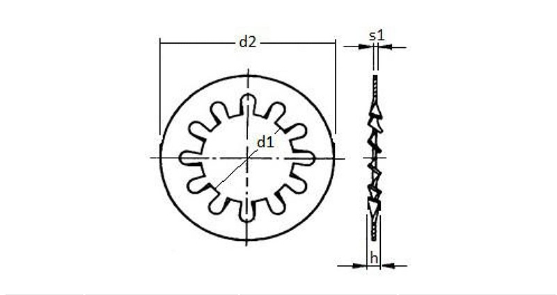 Internal Tooth Lock Washers Black Zinc