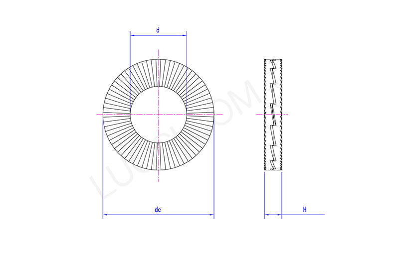 Double Fold Wedge Lock Washer