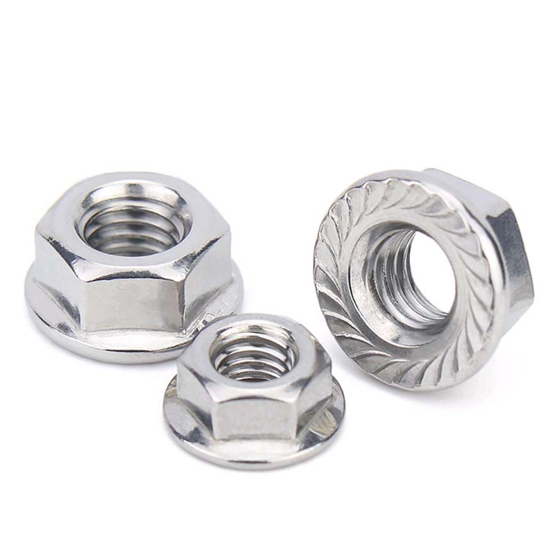 Stor hexagon flange møtrik