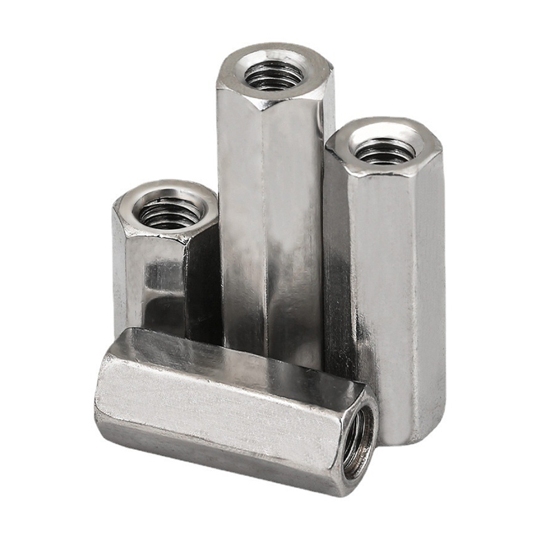 Lang hexagonal koblingsmøtrik