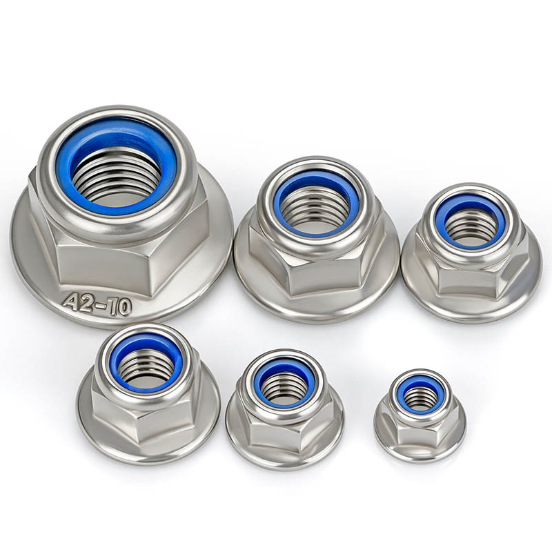 Nylon låsemøtrik med flange