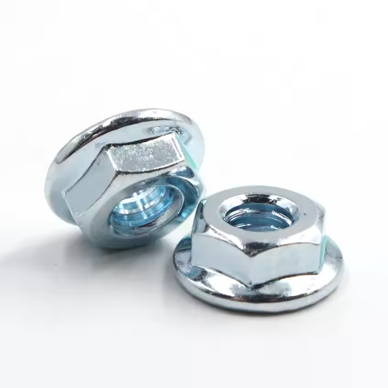 Zinkbelagt hexagon flange møtrik